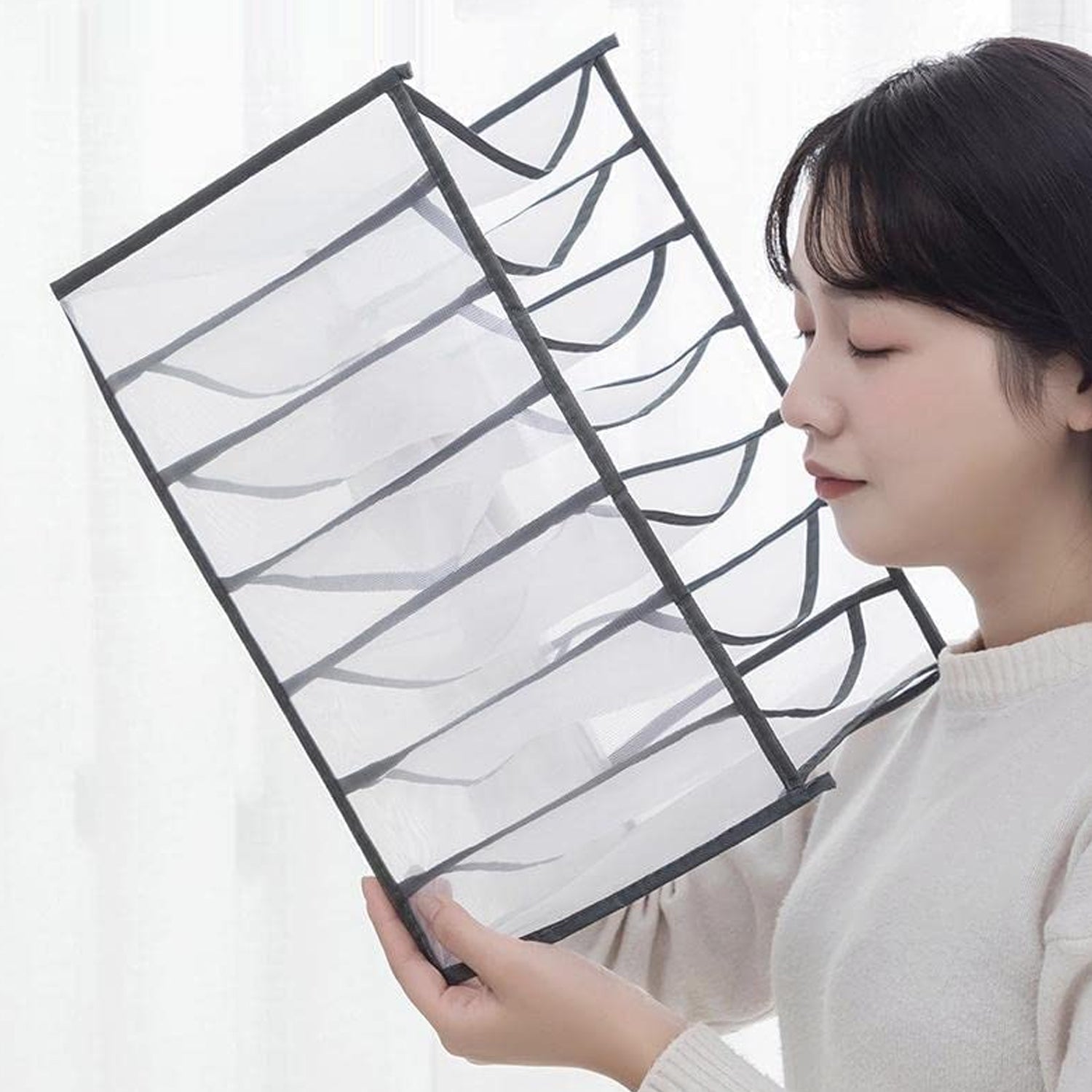 4069 Clothes Organizer +7 Grid, Drawer Wardrobe Clothes Organizer, Jeans Closet Cabinet Organizers, Portable Foldable Storage Containers DeoDap 4069 Clothes Organizer +7 Grid, Drawer Wardrobe Clothes Organizer, Jeans Closet Cabinet Organizers, Portable Foldable Storage Containers DeoDap